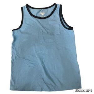 Sz 6 Boys Blue Tank Top With Pocket Jumping Beans